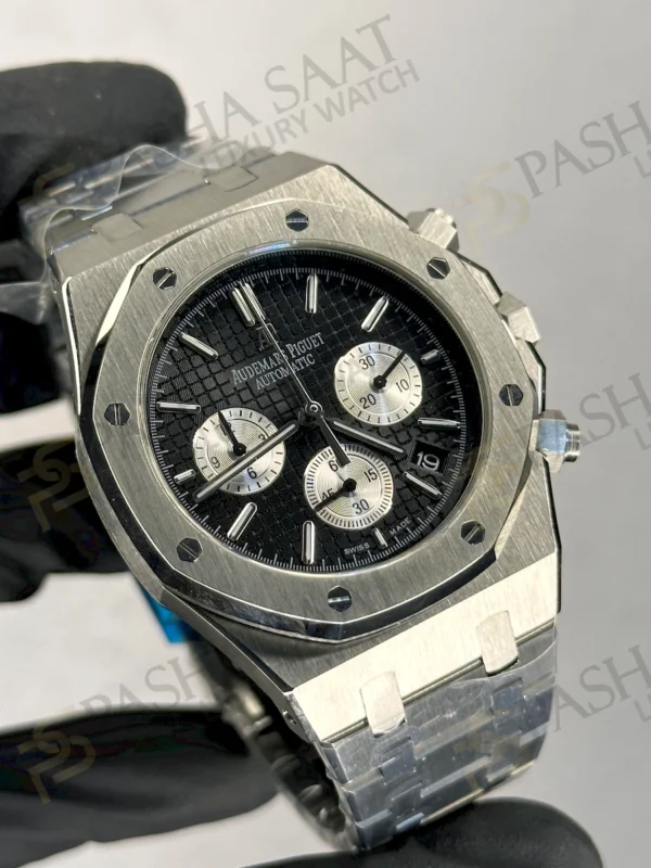 Audemars Piguet Siyah Kadran Beyaz Chrono Replika