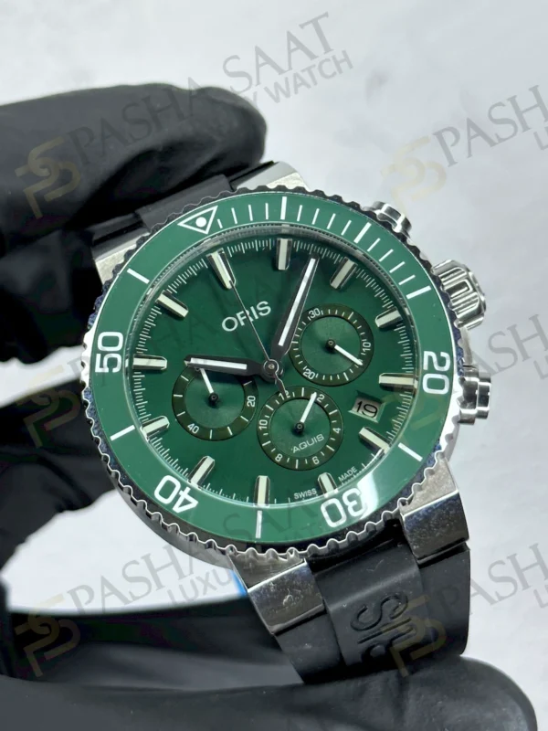Oris Aquis Yeşil Krono Erkek Replika Saat