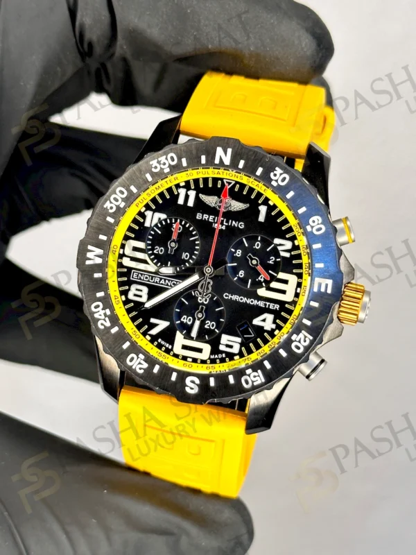 Breitling Endurance Pro Sarı Kordon Siyah Kasa