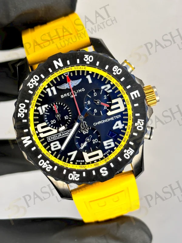 Breitling Endurance Pro Sarı Kordon Siyah Kasa