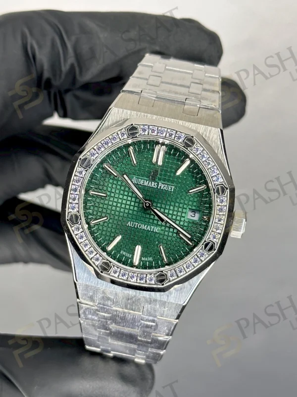 Audemars Piguet Royal Oak 37 Taşlı Bezel Yeşil Kadran