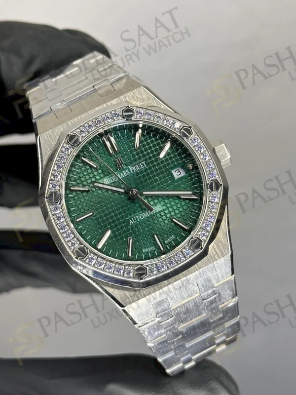 Audemars Piguet Royal Oak 37 Taşlı Bezel Yeşil Kadran