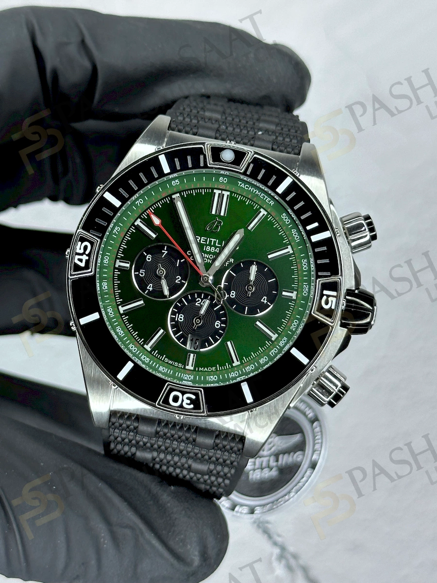 Breitling Chronomat Green Face Rubber Strap Breitling Chronomat Green Face Rubber Strap