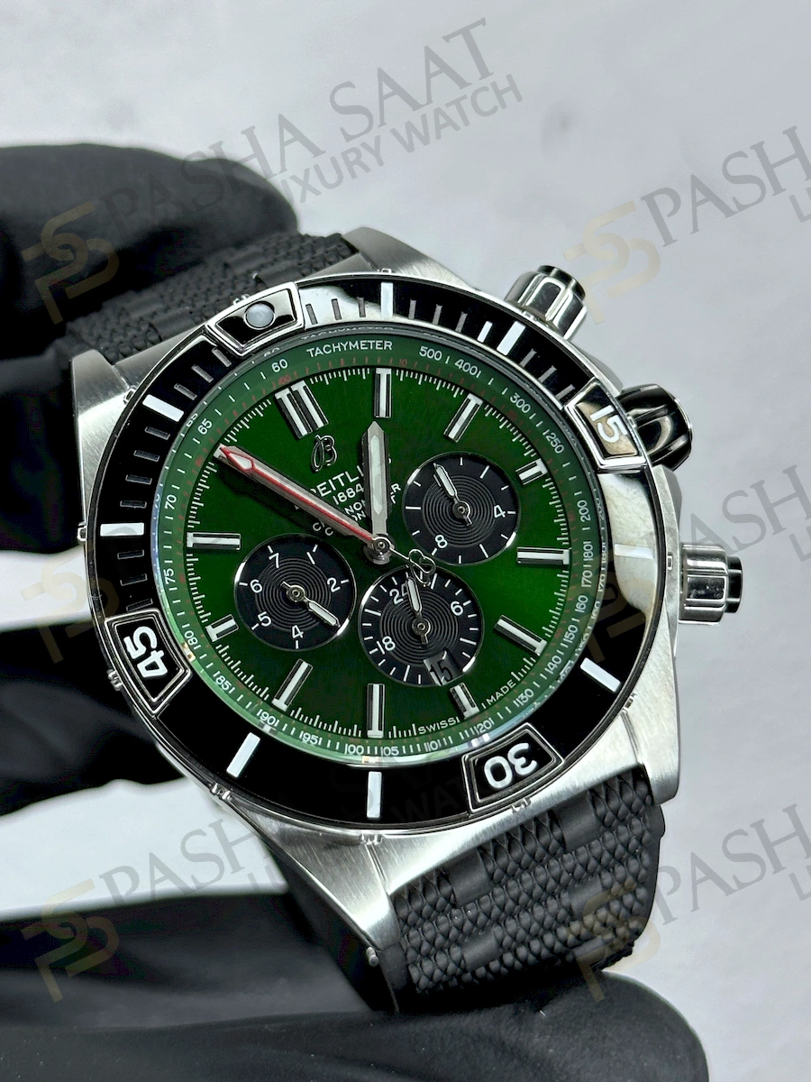Breitling Chronomat Green Face Rubber Strap Breitling Chronomat Green Face Rubber Strap