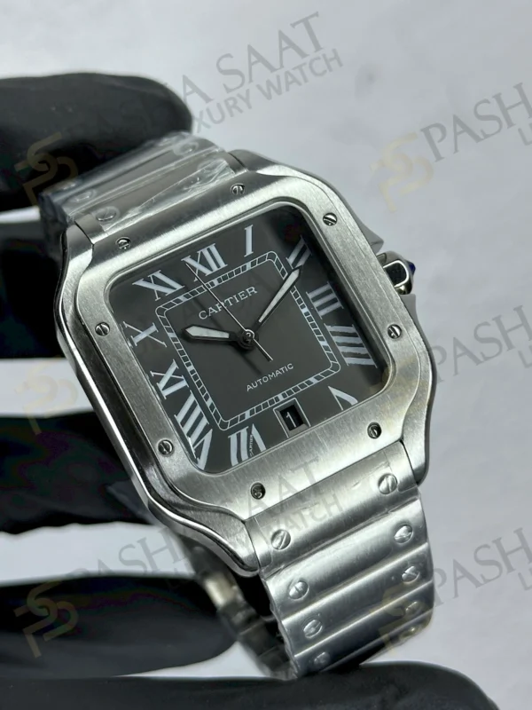 Cartier Santos Grey Çelik Saat 40mm