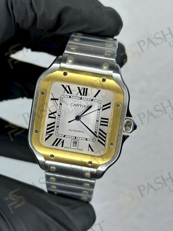Cartier Santos Two Tone Gold Erkek Saat