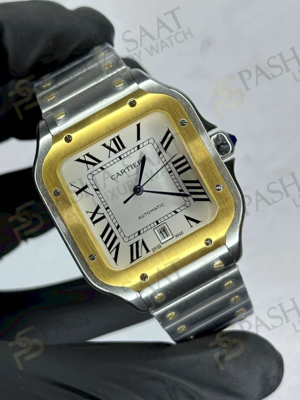 Cartier Santos Two Tone Gold Erkek Saat