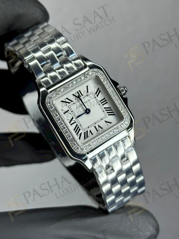 Cartier Panthere Çelik Taşlı Kadın Saati