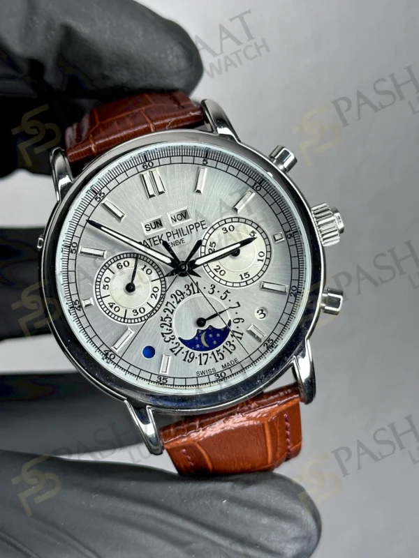 Patek Philippe Erkek Kahverengi Deri Kordon Klasik Saat