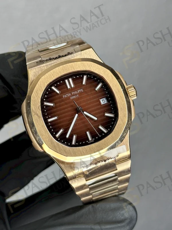Patek Philippe Nautilus Rose Kahve Çelik Saat