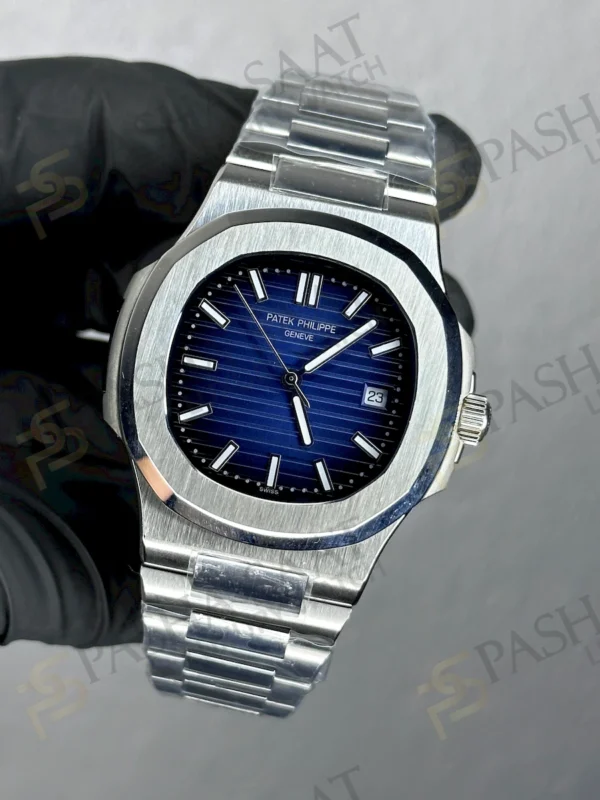 Patek Philippe Nautilus Mavi Çelik Erkek Kol Saati