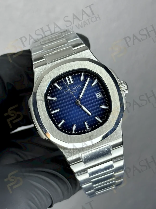 Patek Philippe Nautilus Mavi Çelik Erkek Kol Saati