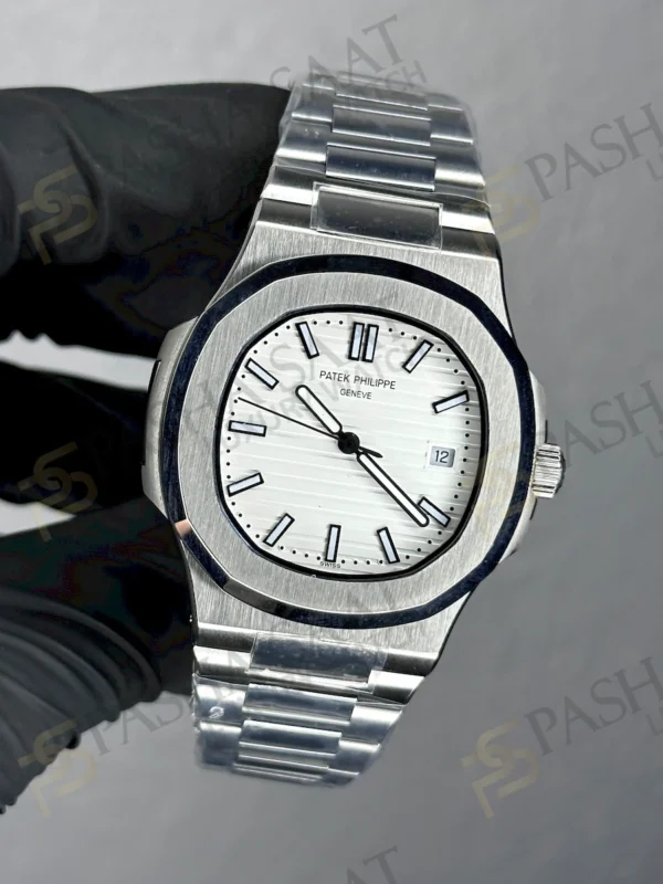Patek Philippe Nautilus Beyaz Çelik Erkek Kol Saati