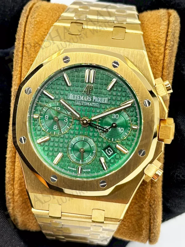 AP Royal Oak Chronograph Gold Yeşil ETA