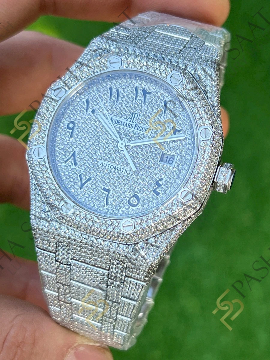Audemars Piguet Royal Oak 15400 Taşlı Arap Rakamlı Superclone Saat - Görsel 2