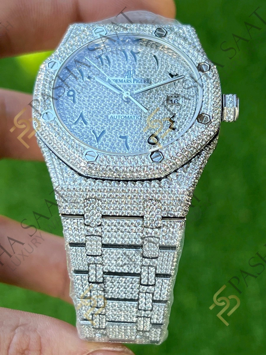 Audemars Piguet Royal Oak 15400 Taşlı Arap Rakamlı Superclone Saat - Görsel 3