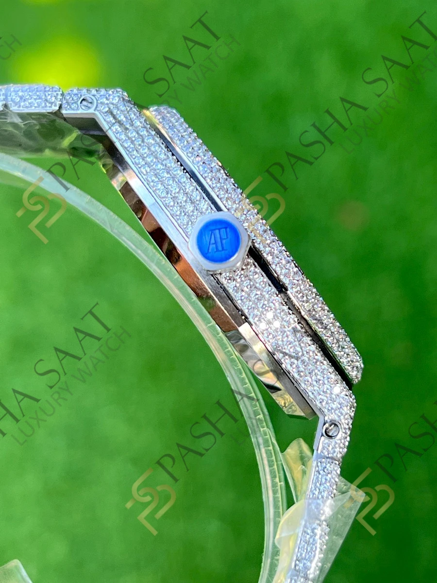 Audemars Piguet Royal Oak 15400 Taşlı Arap Rakamlı Superclone Saat - Görsel 4