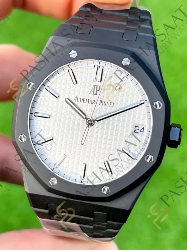 Audemars Piguet Royal Oak 15500 DLC Beyaz Kadran Superclone Saat