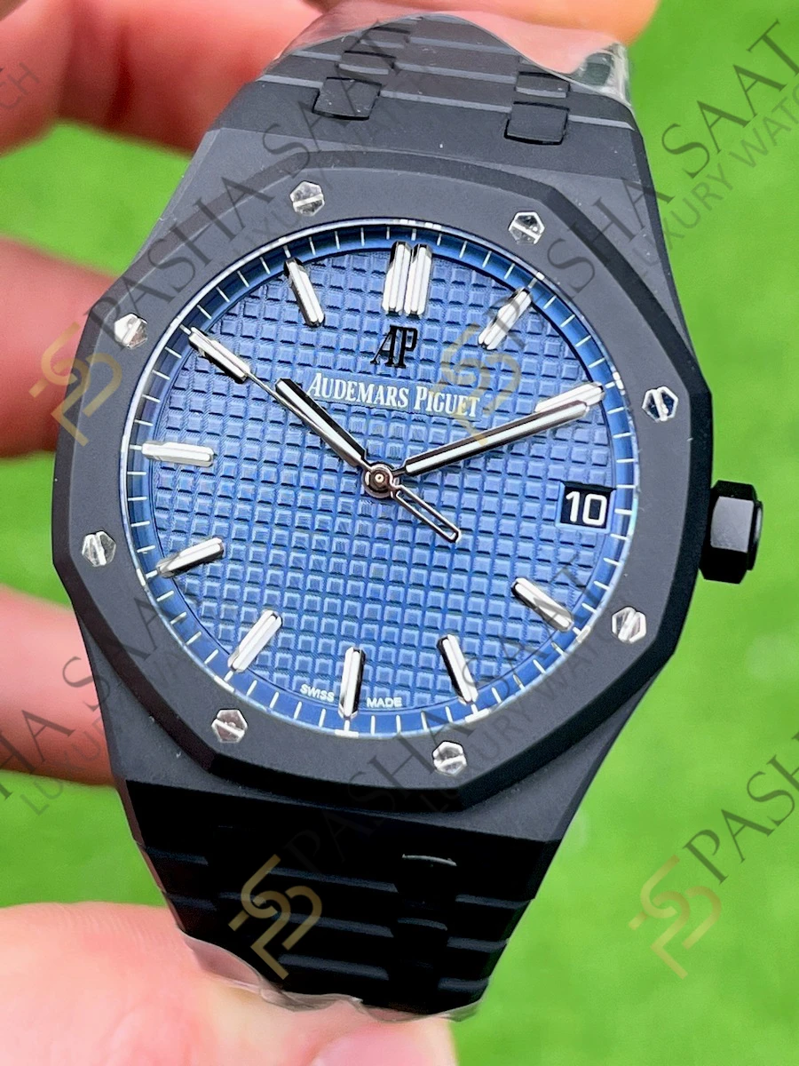 Audemars Piguet Royal Oak 15500 DLC Mavi Kadran Superclone Saat Audemars Piguet Royal Oak 15500 DLC Mavi Kadran Superclone Saat