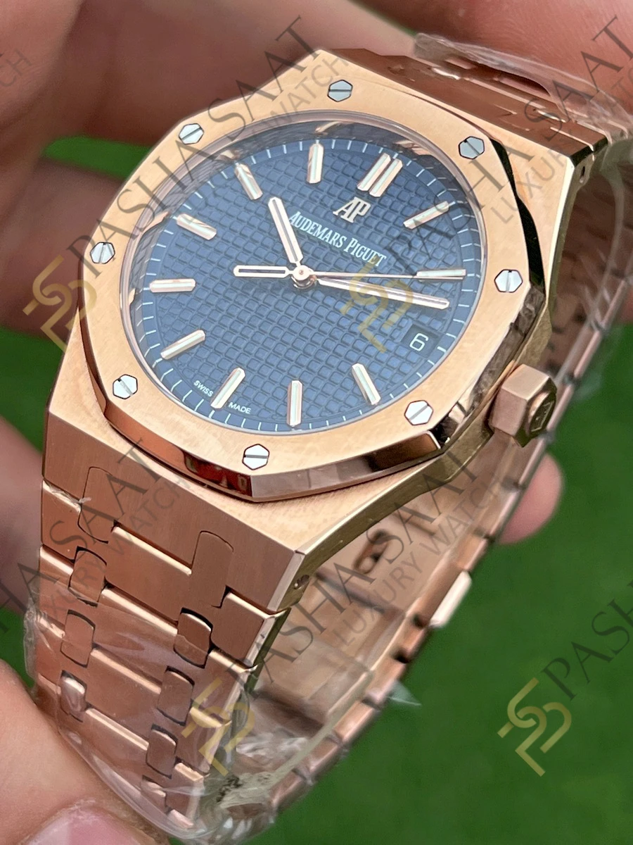 Audemars Piguet Royal Oak 15500 Rose Gold Mavi Kadran Superclone Saat Audemars Piguet Royal Oak 15500 Rose Gold Mavi Kadran Superclone Saat - Görsel 2