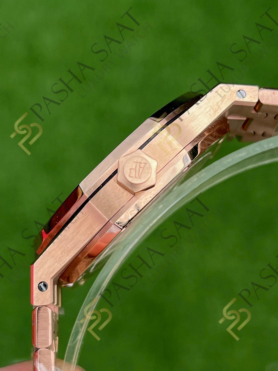 Audemars Piguet Royal Oak 15500 Rose Gold Mavi Kadran Superclone Saat Audemars Piguet Royal Oak 15500 Rose Gold Mavi Kadran Superclone Saat - Görsel 3