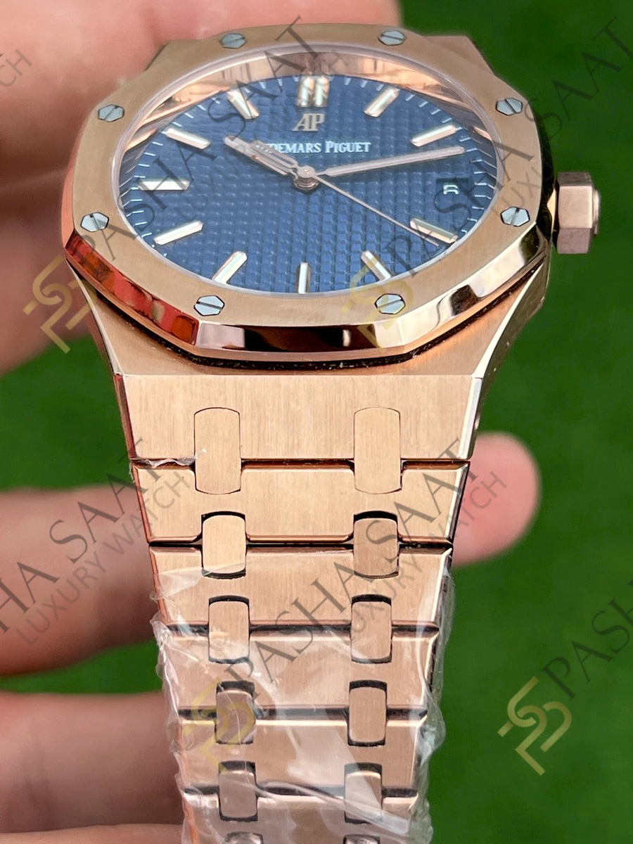 Audemars Piguet Royal Oak 15500 Rose Gold Mavi Kadran Superclone Saat Audemars Piguet Royal Oak 15500 Rose Gold Mavi Kadran Superclone Saat - Görsel 4