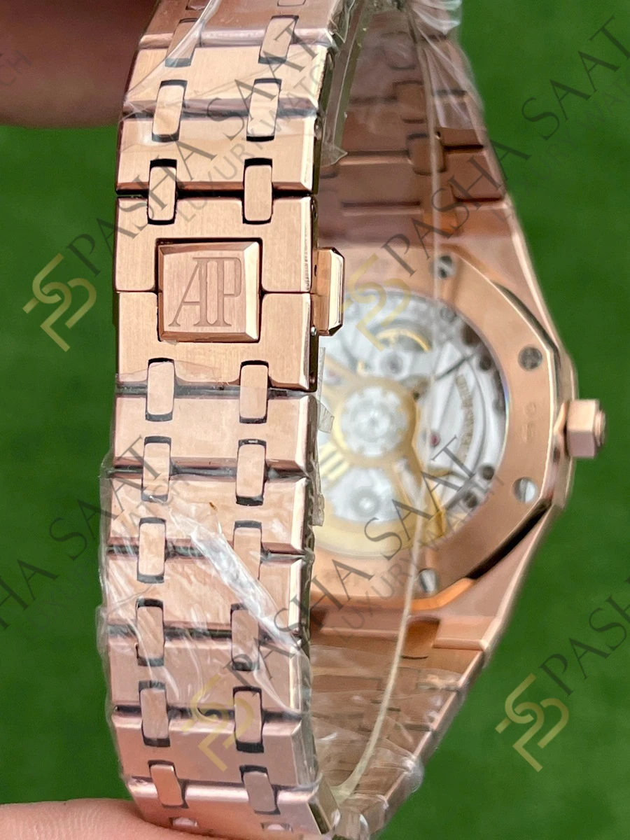 Audemars Piguet Royal Oak 15500 Rose Gold Mavi Kadran Superclone Saat Audemars Piguet Royal Oak 15500 Rose Gold Mavi Kadran Superclone Saat - Görsel 5