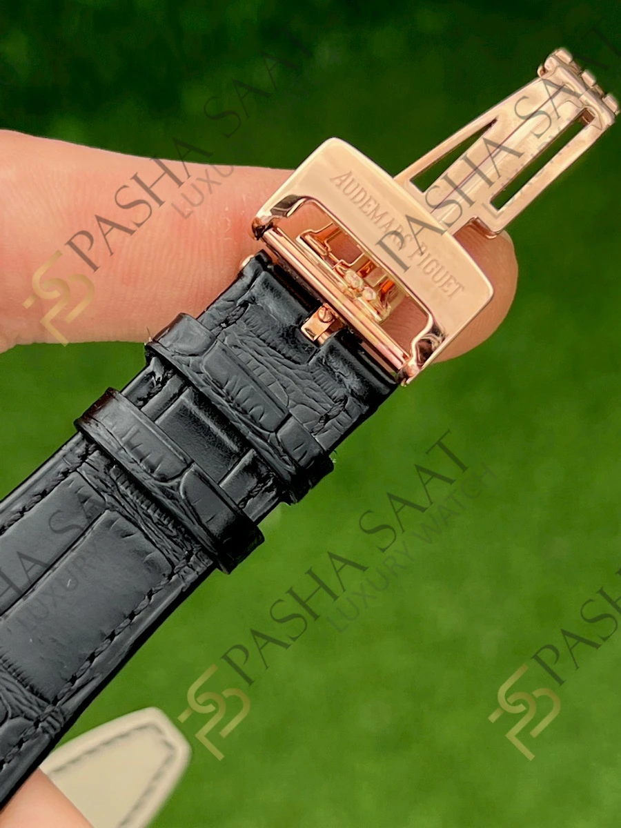 Audemars Piguet Royal Oak 15500 Rose Gold Siyah Kadran Deri Kordon Superclone Saat Audemars Piguet Royal Oak 15500 Rose Gold Siyah Kadran Deri Kordon Superclone Saat - Görsel 5