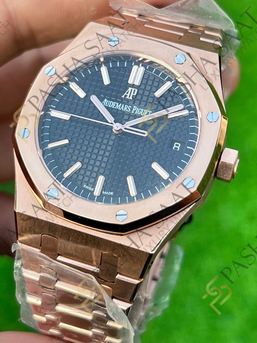 Audemars Piguet Royal Oak 15500 Rose Gold Siyah Kadran Superclone Saat Audemars Piguet Royal Oak 15500 Rose Gold Siyah Kadran Superclone Saat - Görsel 2