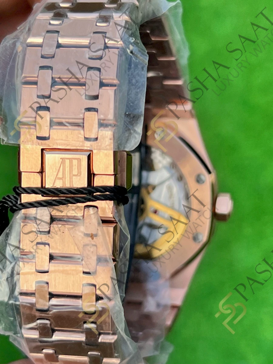 Audemars Piguet Royal Oak 15500 Rose Gold Siyah Kadran Superclone Saat Audemars Piguet Royal Oak 15500 Rose Gold Siyah Kadran Superclone Saat - Görsel 5