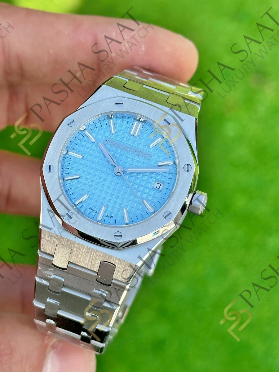 Audemars Piguet Royal Oak 34mm Buz Mavi Kadran Superclone Saat Audemars Piguet Royal Oak 34mm Buz Mavi Kadran Superclone Saat - Görsel 2
