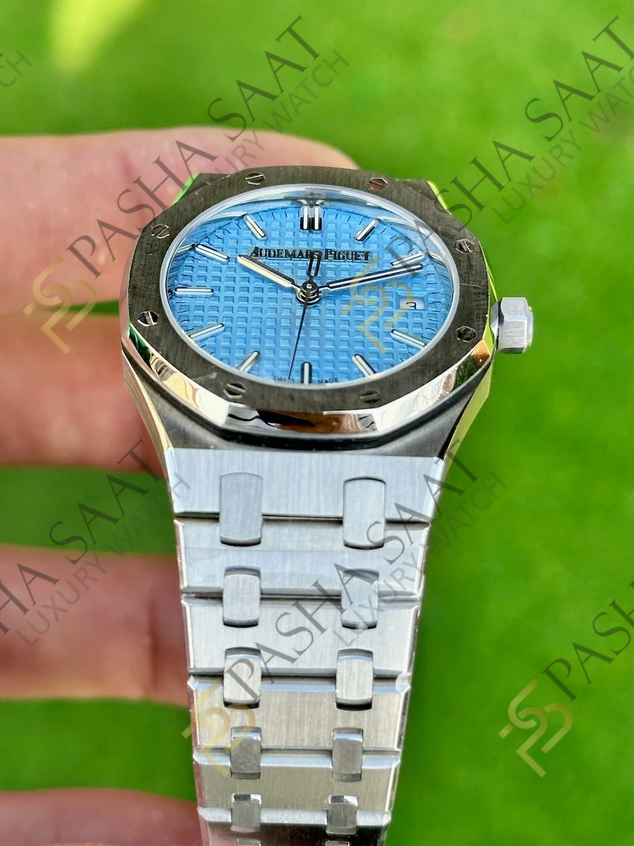 Audemars Piguet Royal Oak 34mm Buz Mavi Kadran Superclone Saat Audemars Piguet Royal Oak 34mm Buz Mavi Kadran Superclone Saat - Görsel 3