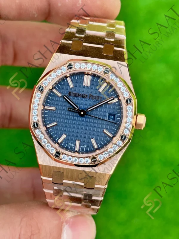Audemars Piguet Royal Oak 34mm Rose Gold 50th Anniversary 77451OR Superklon Saat