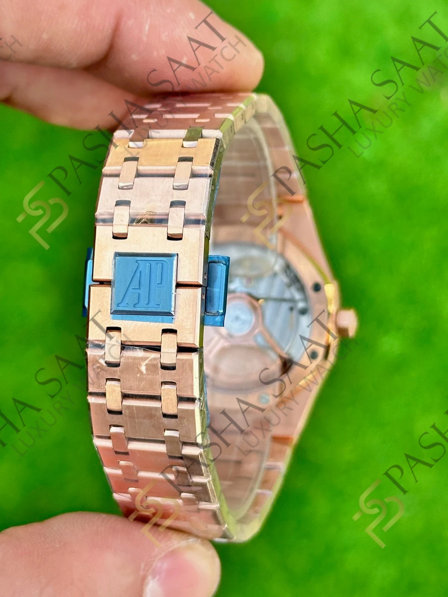 Audemars Piguet Royal Oak 34mm Rose Gold 50th Anniversary 77451OR Superklon Saat Audemars Piguet Royal Oak 34mm Rose Gold 50th Anniversary 77451OR Superklon Saat - Görsel 5