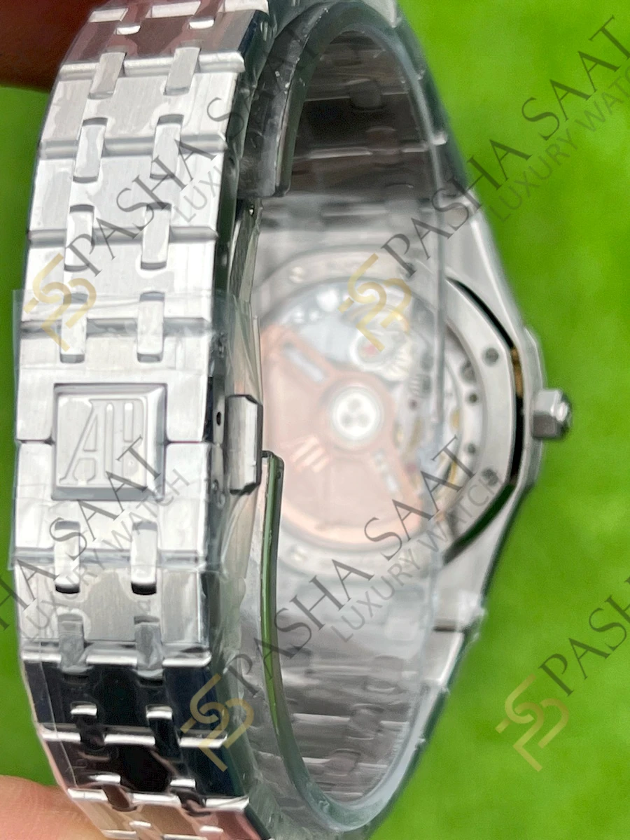 Audemars Piguet Royal Oak 34mm Taşlı Bezel Beyaz Kadran Superclone Saat Audemars Piguet Royal Oak 34mm Taşlı Bezel Beyaz Kadran Superclone Saat - Görsel 5