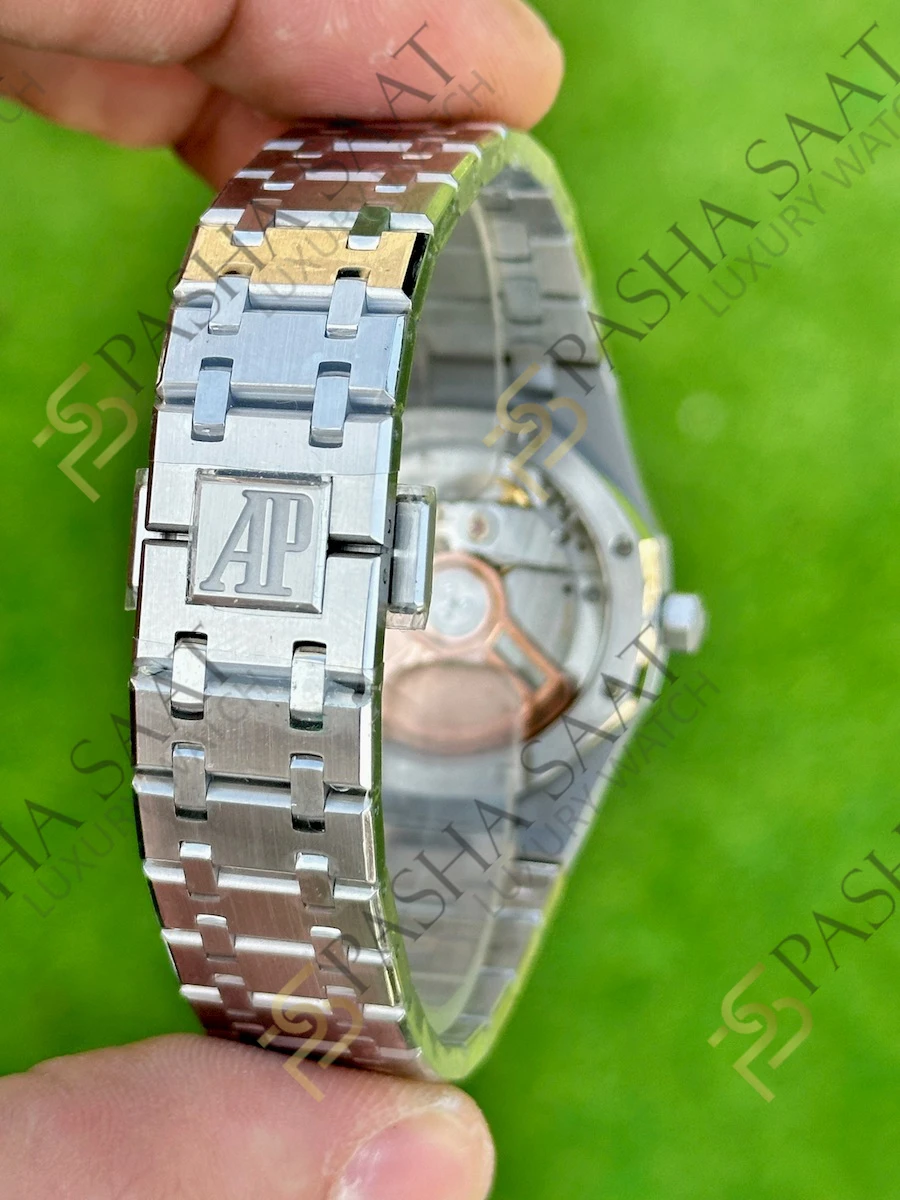 Audemars Piguet Royal Oak 34mm Taşlı Bezel Buz Mavi Kadran Superclone Saat Audemars Piguet Royal Oak 34mm Taşlı Bezel Buz Mavi Kadran Superclone Saat - Görsel 5