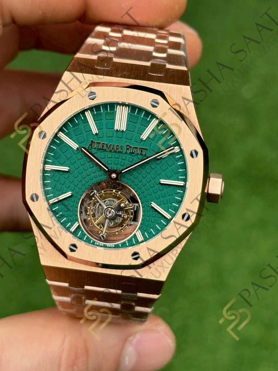 Audemars Piguet Royal Oak 41 Flying Tourbillon Rose Gold Yeşil Kadran 26533OR