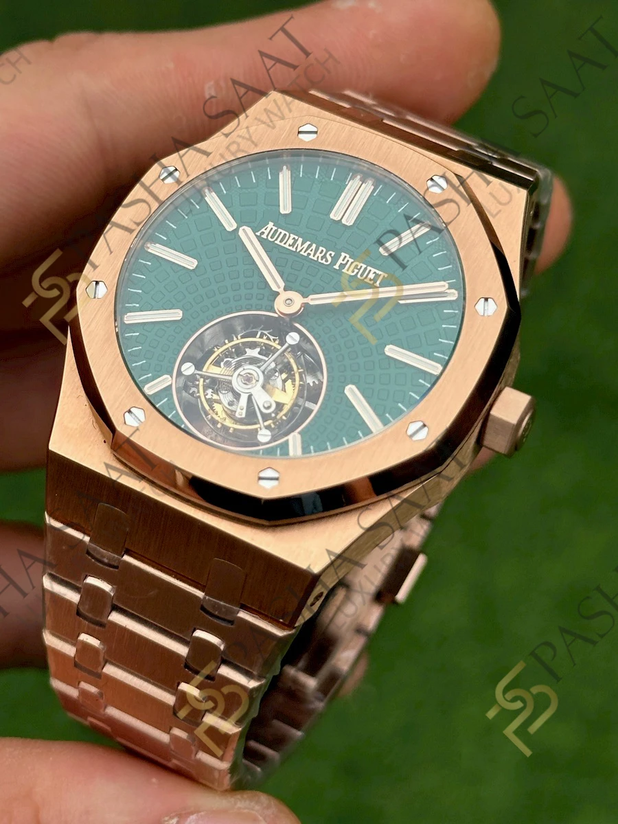 Audemars Piguet Royal Oak 41 Flying Tourbillon Rose Gold Yeşil Kadran 26533OR - Görsel 2