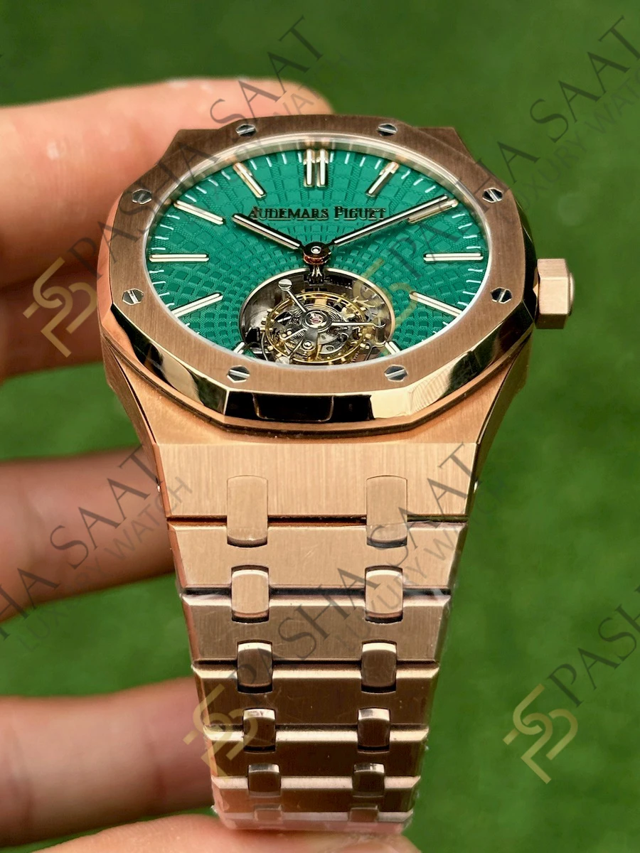 Audemars Piguet Royal Oak 41 Flying Tourbillon Rose Gold Yeşil Kadran 26533OR - Görsel 3
