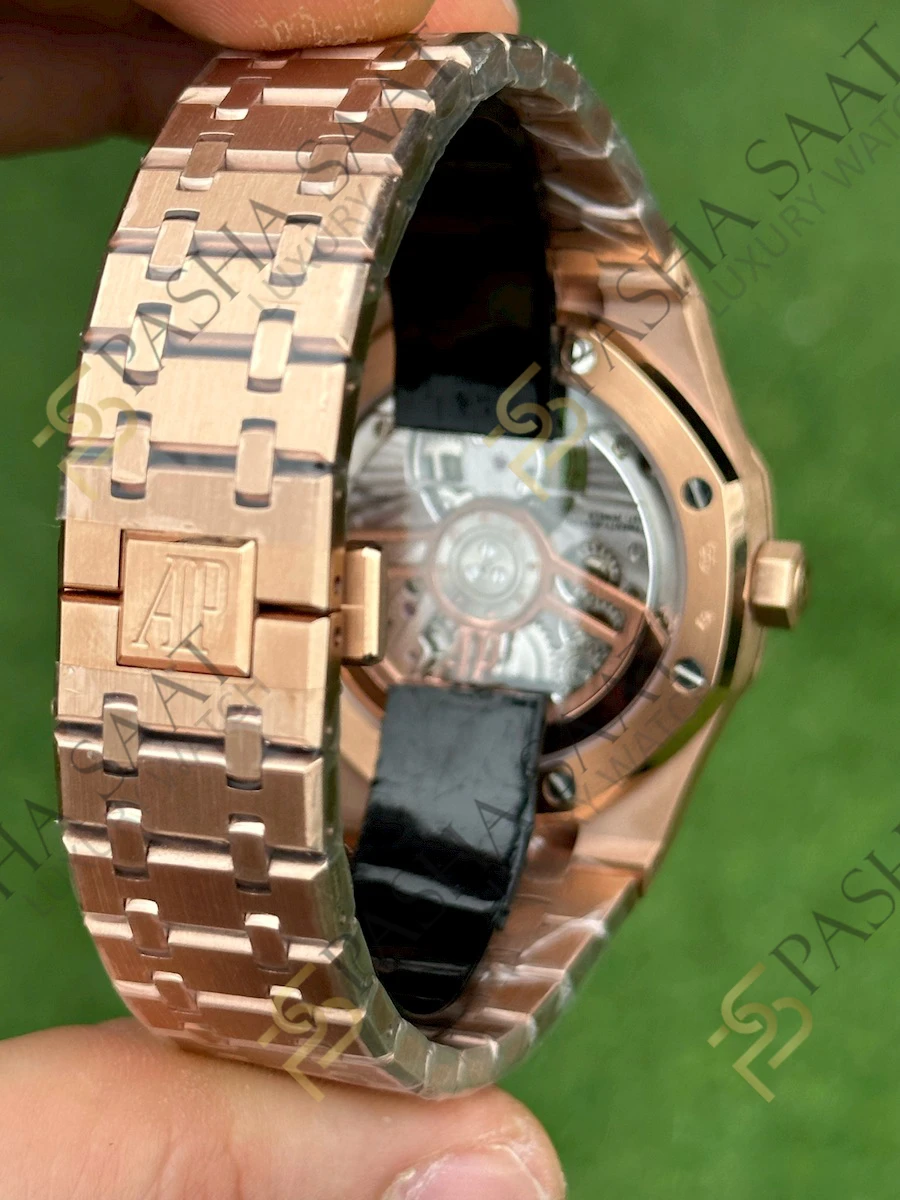 Audemars Piguet Royal Oak 41 Flying Tourbillon Rose Gold Yeşil Kadran 26533OR - Görsel 5