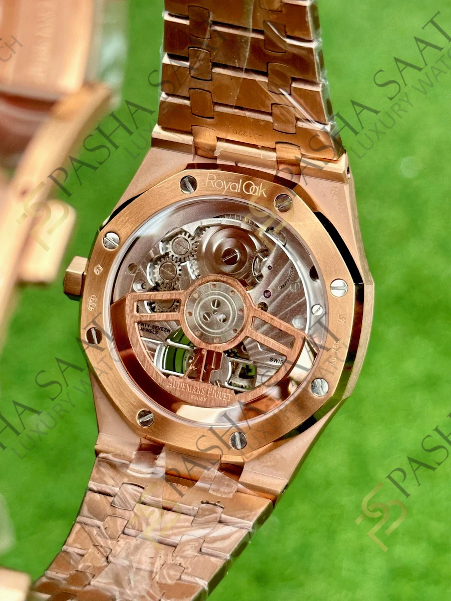Audemars Piguet Royal Oak 41 Flying Tourbillon Rose Gold Yeşil Kadran 26533OR - Görsel 6