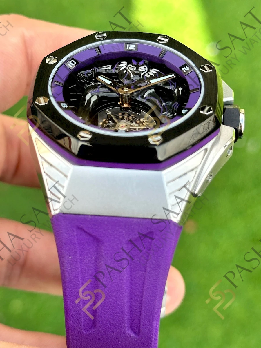 Audemars Piguet Royal Oak Concept Marvel Black Panther Superclone Saat Audemars Piguet Royal Oak Concept Marvel Black Panther Superclone Saat - Görsel 3