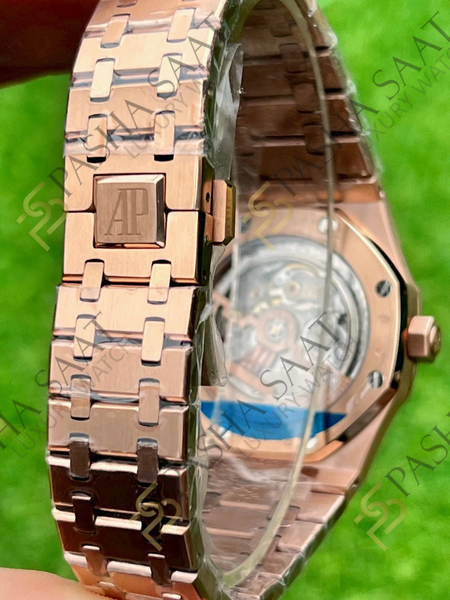 Audemars Piguet Royal Oak Ekstra İnce Rose Füme Gri Kadran 15206 Superclone Saat Audemars Piguet Royal Oak Ekstra İnce Rose Füme Gri Kadran 15206 Superclone Saat - Görsel 5