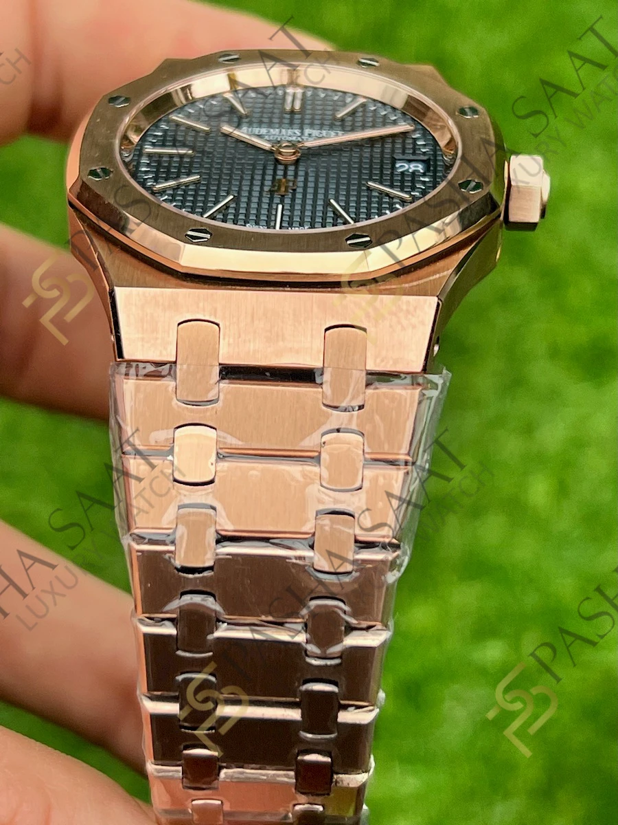 Audemars Piguet Royal Oak Ekstra İnce Rose Mavi Kadran 15206 Superclone Saat Audemars Piguet Royal Oak Ekstra İnce Rose Mavi Kadran 15206 Superclone Saat - Görsel 3