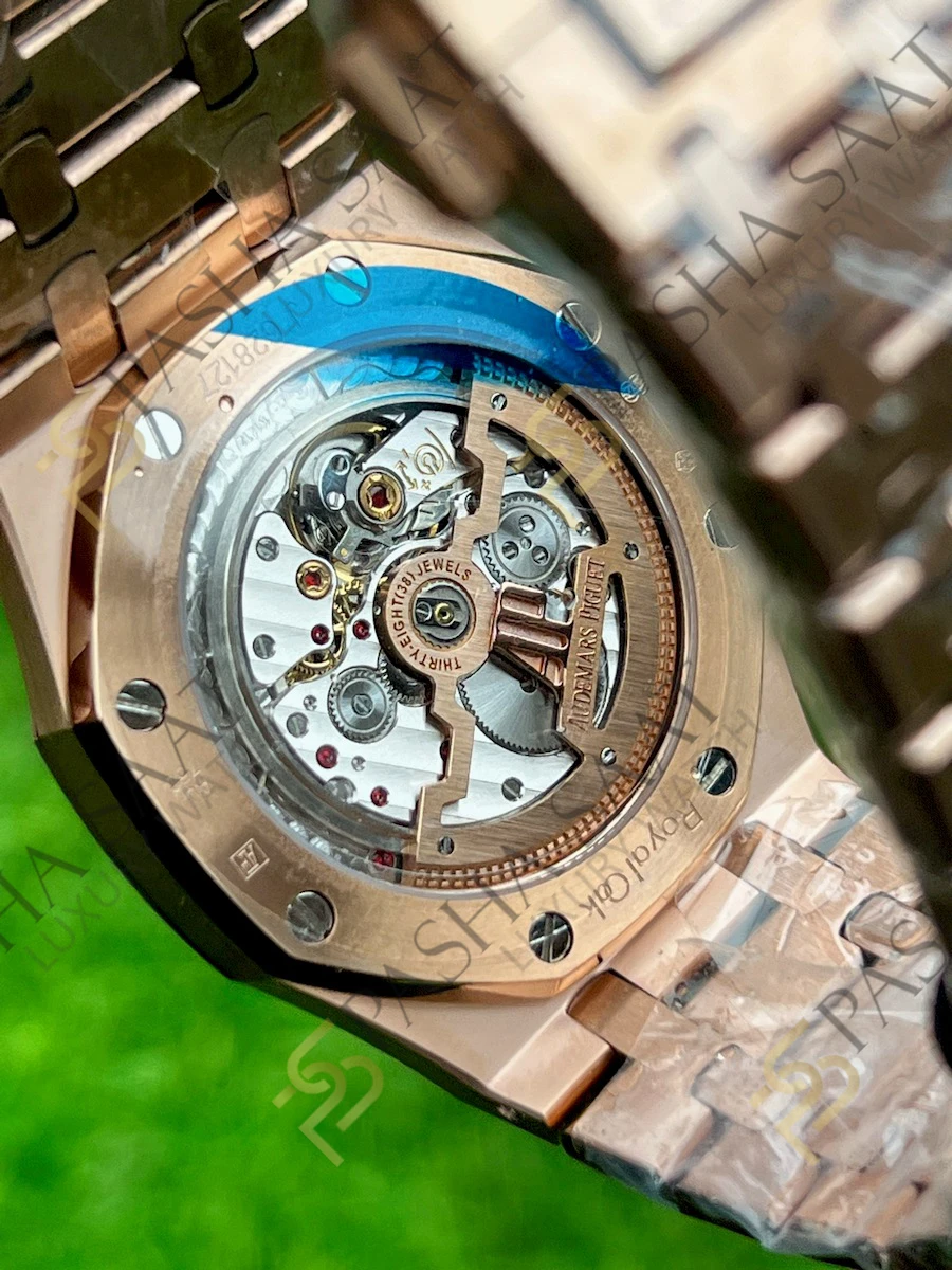 Audemars Piguet Royal Oak Ekstra İnce Rose Mavi Kadran 15206 Superclone Saat Audemars Piguet Royal Oak Ekstra İnce Rose Mavi Kadran 15206 Superclone Saat - Görsel 6