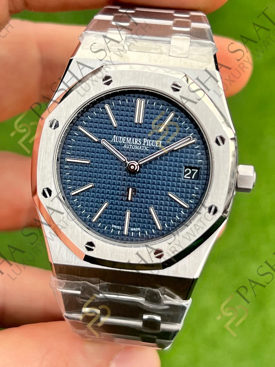 Audemars Piguet Royal Oak Jumbo 39 Mavi Kadran 15202 Superklon ETA Saat Eta Saat