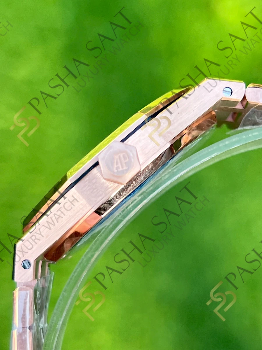 Audemars Piguet Royal Oak Jumbo Rose Siyah Taşlı Kadran 15206 Superclone ETA Saat Audemars Piguet Royal Oak Jumbo Rose Siyah Taşlı Kadran 15206 Superclone ETA Saat - Görsel 4