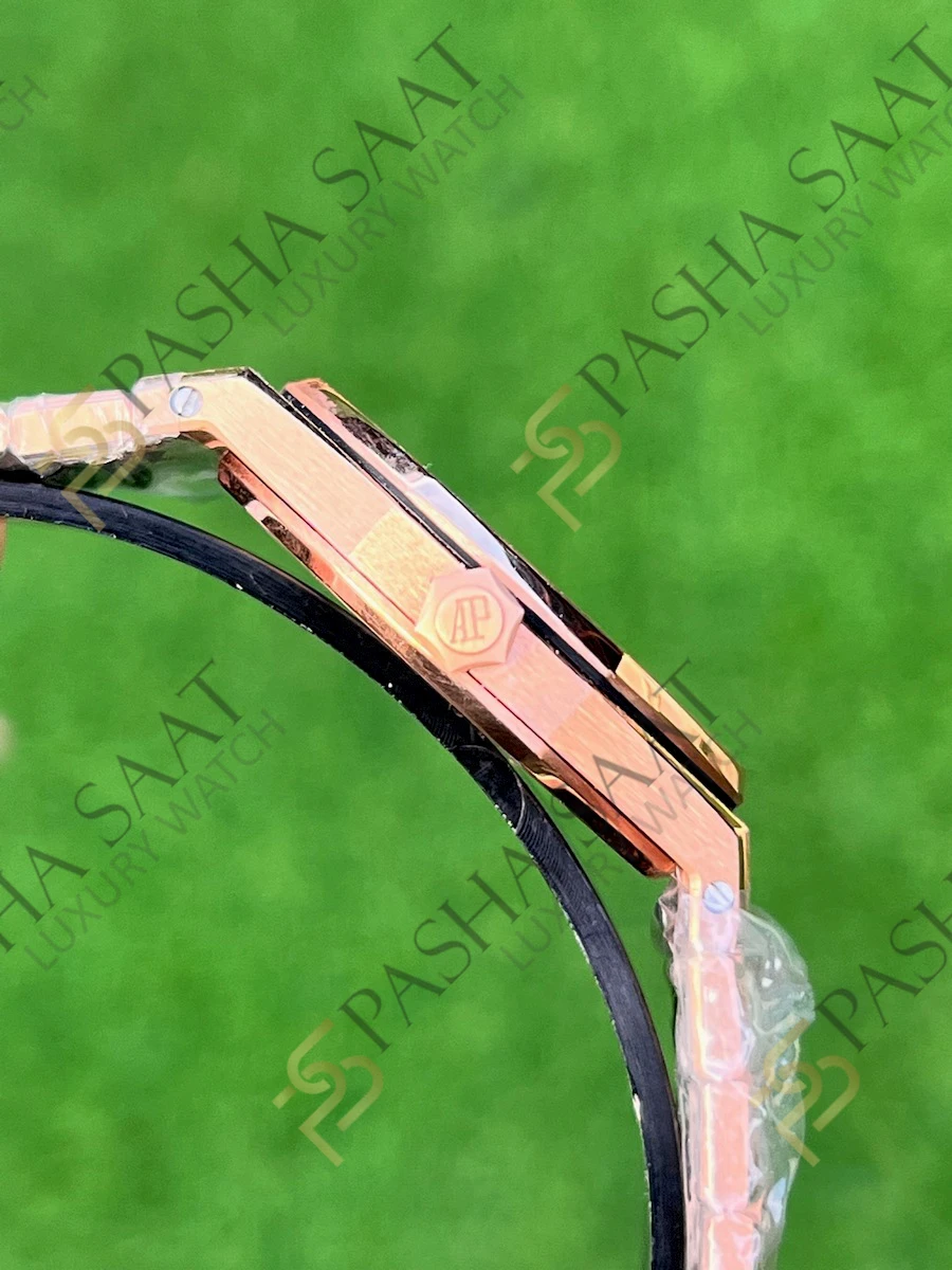 Audemars Piguet Royal Oak Lady 33 Frosted Rose Gold Gri Kadran Quartz Eta Saat Audemars Piguet Royal Oak Lady 33 Frosted Rose Gold Gri Kadran Quartz Eta Saat - Görsel 4