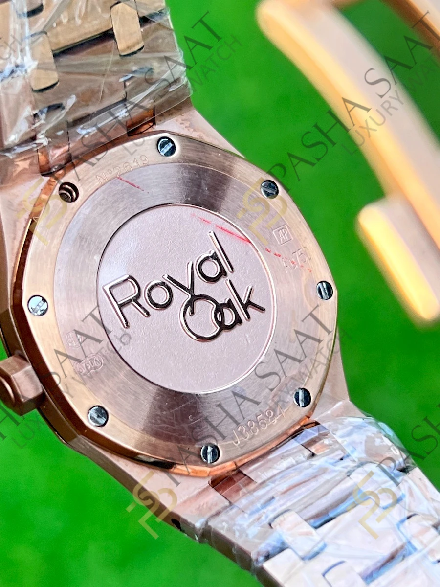 Audemars Piguet Royal Oak Lady 33 Frosted Rose Gold Gri Kadran Quartz Eta Saat Audemars Piguet Royal Oak Lady 33 Frosted Rose Gold Gri Kadran Quartz Eta Saat - Görsel 6