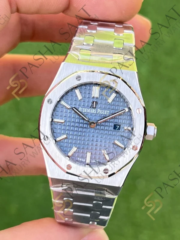 Eta Saat - Pasha Saat Audemars Piguet Royal Oak Lady 33 Mavi Kadran Superclone Saat